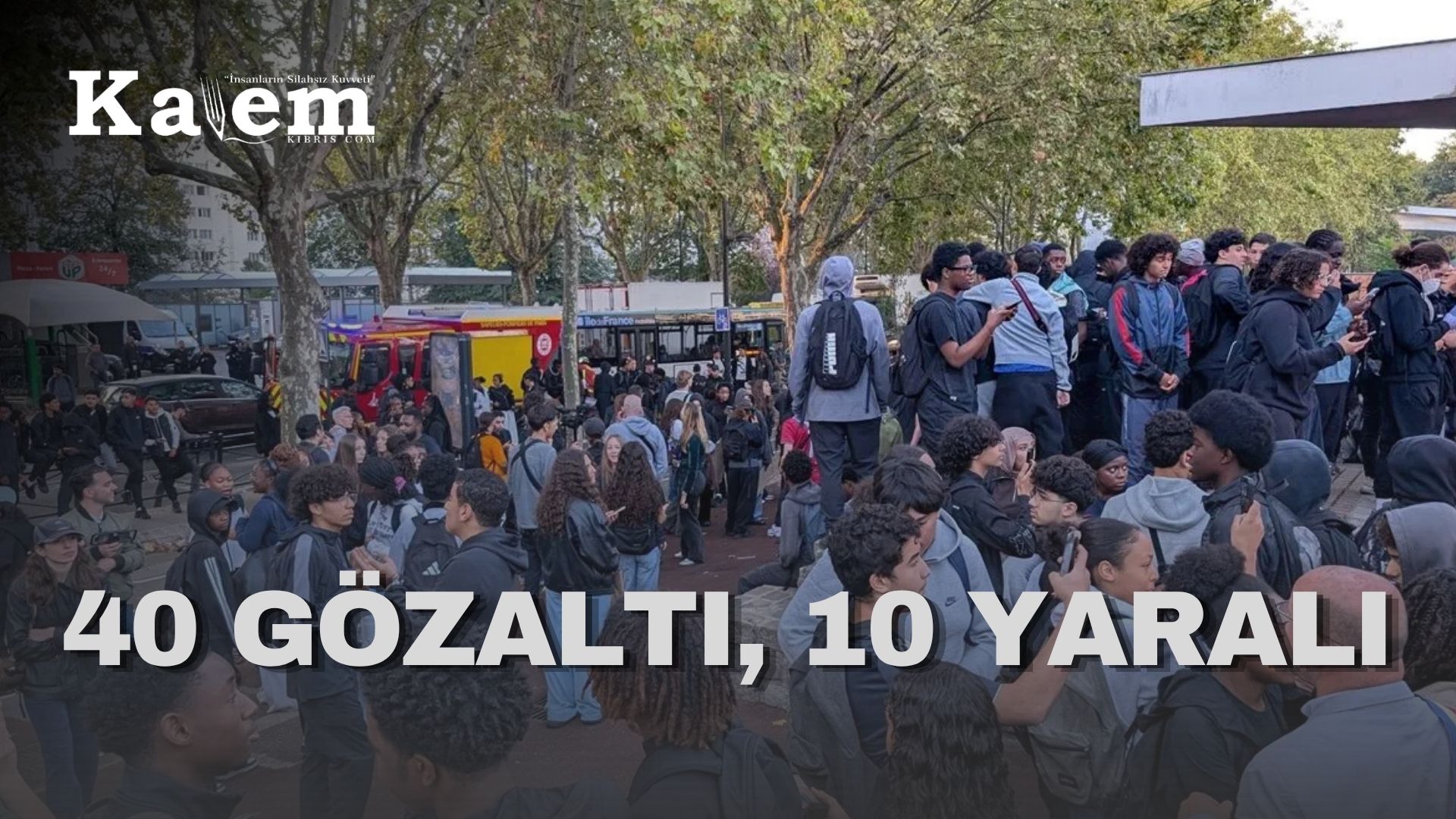 Fransa’da eğitim koşullarının iyileşmesini talep eden liselilerin düzenlediği eylemlerde 10 kişi yaralandı
