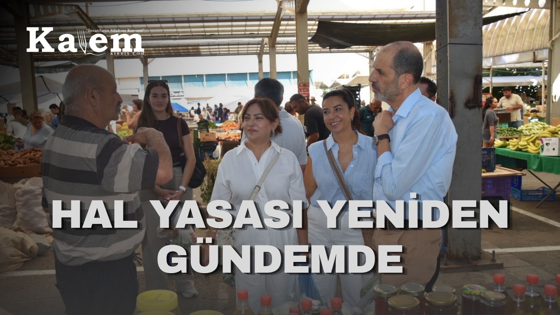 Özersay, Girne Açık Pazarında esnaf ve vatandaşla bir araya geldi