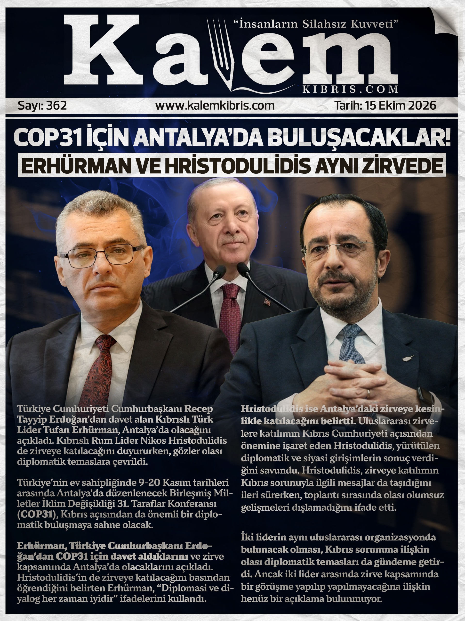 15 EKİM 2026 – MANŞET