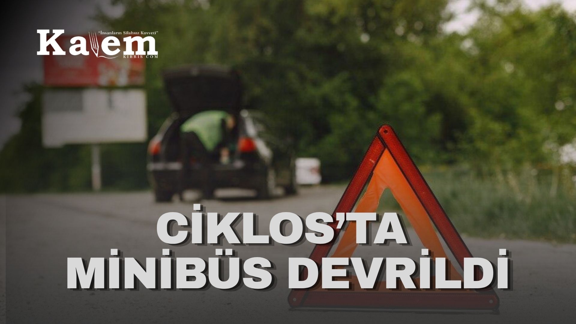 Ciklos’ta korkutan kaza: Minibüs devrildi