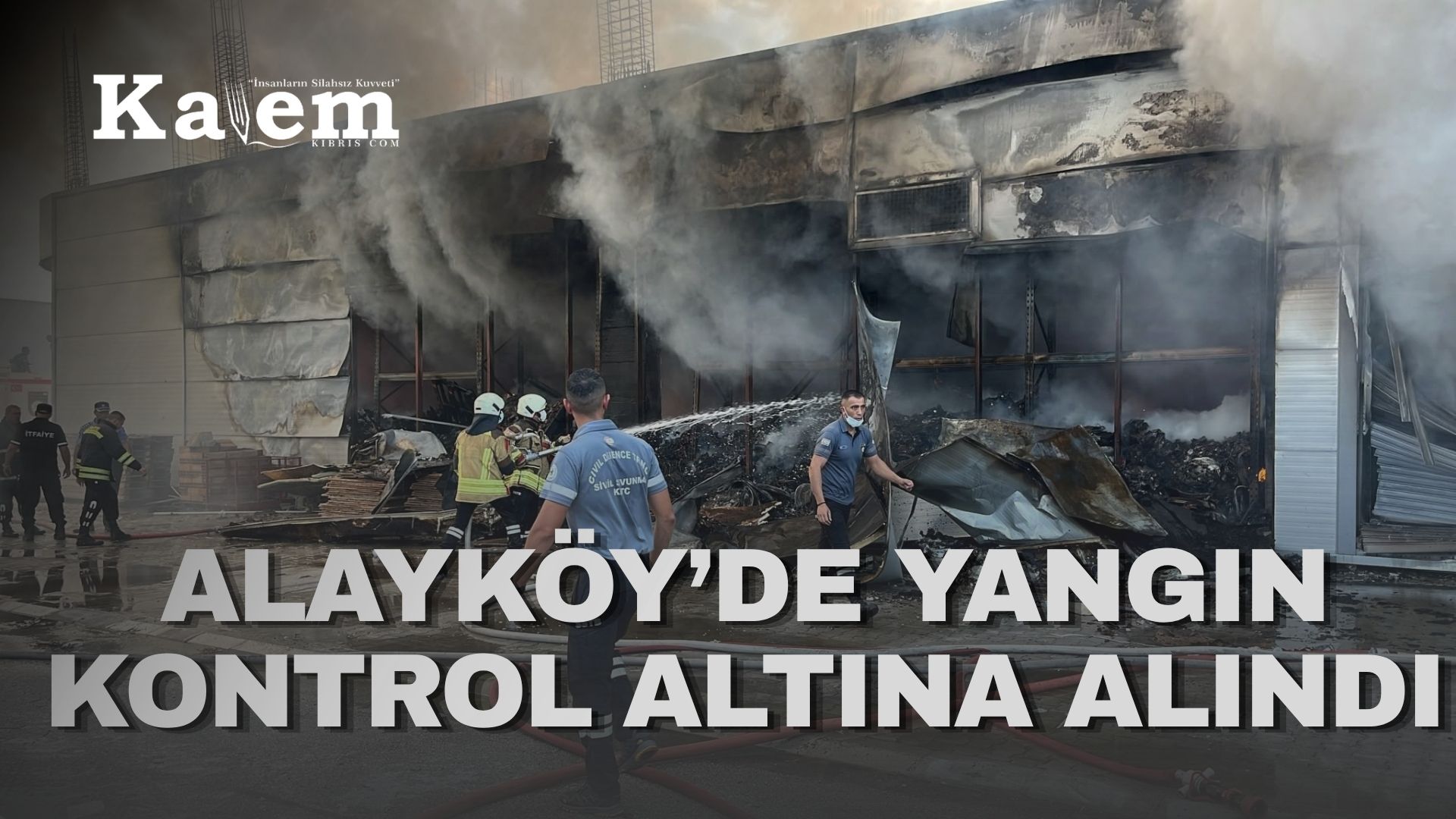 Alayköy Sanayi Bölgesi’nde yangın…İlk belirlemelere göre 600 metrekarelik alandaki elektrik malzemeleri küle döndü