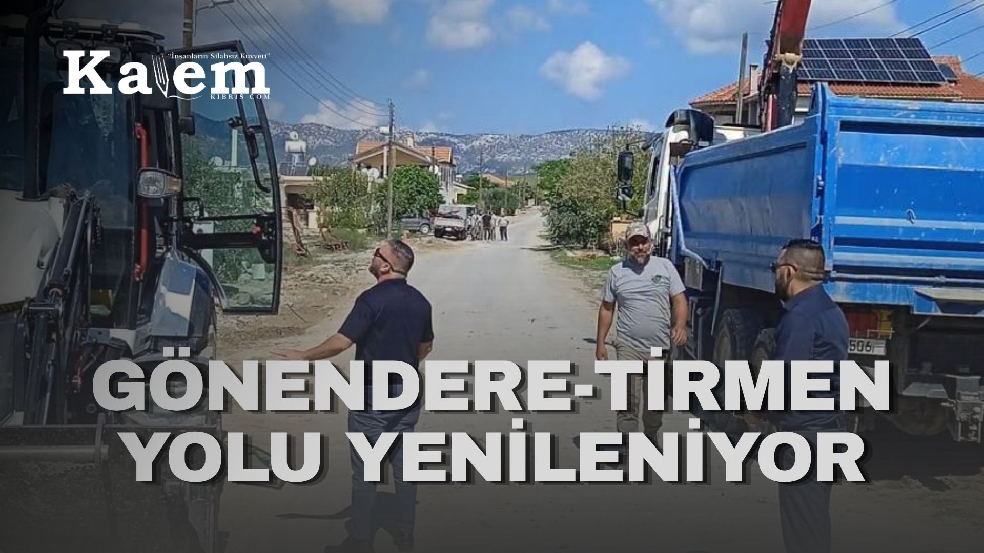 Gönendere-Tirmen anayolunda yenileme çalışmaları sürüyor
